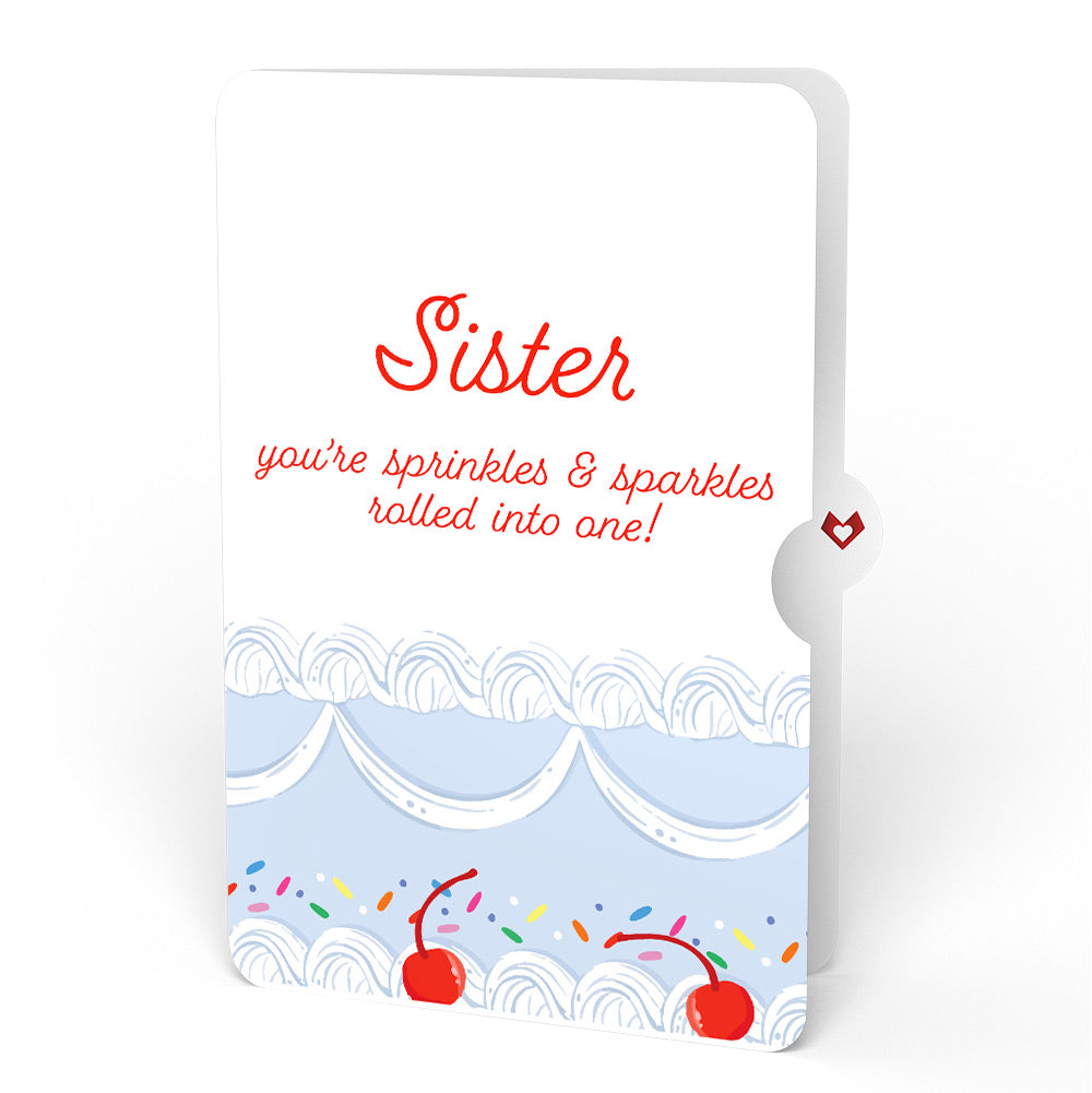 Sprinkled with Love Birthday Cake Pop-Up Card and Sentiment Set for Sister