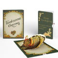 Thanksgiving Greetings Vintage Turkey Pop-Up Card and Sentiment Set for Partner