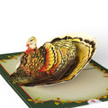Thanksgiving Greetings Vintage Turkey Pop-Up Card and Sentiment Set for Co-worker