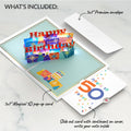 Wishing You a Happy 50th Birthday Music and Lights Pop-Up Card and Confetti Cake Sentiment Set