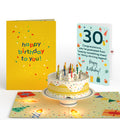Happy 30th Birthday Confetti Cake Music and Lights Pop-Up Card and Sentiment Set