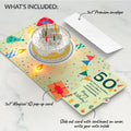 Happy 60th Birthday Confetti Cake Music and Lights Pop-Up Card and Sentiment Set