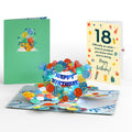 Happy 18th Birthday Balloons Music and Lights Pop-Up Card and Sentiment Set