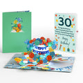 Happy 30th Birthday Balloons Music and Lights Pop-Up Card and Sentiment Set