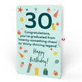 Happy 30th Birthday Balloons Music and Lights Pop-Up Card and Sentiment Set