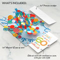 Happy 60th Birthday Balloons Music and Lights Pop-Up Card and Confetti Cake Sentiment Set