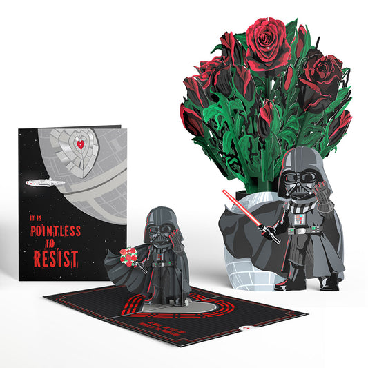 Star Wars™ Darth Vader™ Be Mine Pop-Up Card & Flower Buds Bouquet Bundle