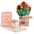 Harry Potter™ Dobby™ Valentine’s Day Pop-Up Card & Flower Buds Bouquet Bundle