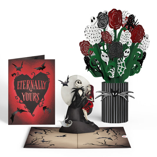 Disney Tim Burton’s The Nightmare Before Christmas Eternally Yours Pop-Up Card & Bouquet Bundle