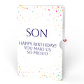 Wishing You a Happy Birthday Music and Lights Pop-Up Card and Sentiment Set for Son