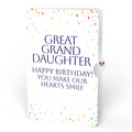 Wishing You a Happy Birthday Music and Lights Pop-Up Card and Sentiment Set for Great Granddaughter