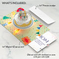 Happy Birthday Confetti Cake Music and Lights Pop-Up Card and Beautiful Life Sentiment Set for Mom