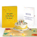 Happy Birthday Confetti Cake Music and Lights Pop-Up Card and Sentiment Set for Bestie