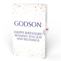Happy Birthday Confetti Cake Music and Lights Pop-Up Card and Sentiment Set for Godson