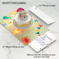 Happy Birthday Confetti Cake Music and Lights Pop-Up Card and Sentiment Set for Daughter-in-law