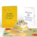 Happy Birthday Confetti Cake Music and Lights Pop-Up Card and Sentiment Set for Brother-In-Law