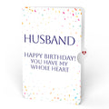 Happy Birthday Confetti Cake Music and Lights Pop-Up Card and Sentiment Set for Husband