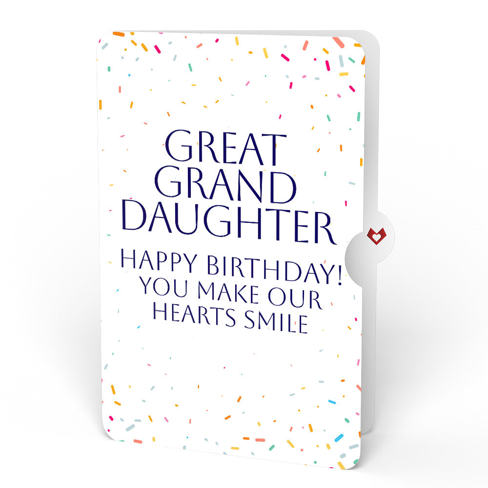 Happy Birthday Balloons Music and Lights Pop-Up Card and Sentiment Set for Great Granddaughter