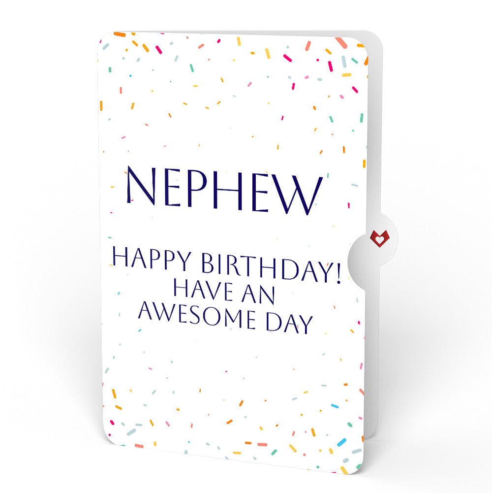 Happy Birthday Balloons Music and Lights Pop-Up Card and Sentiment Set for Nephew
