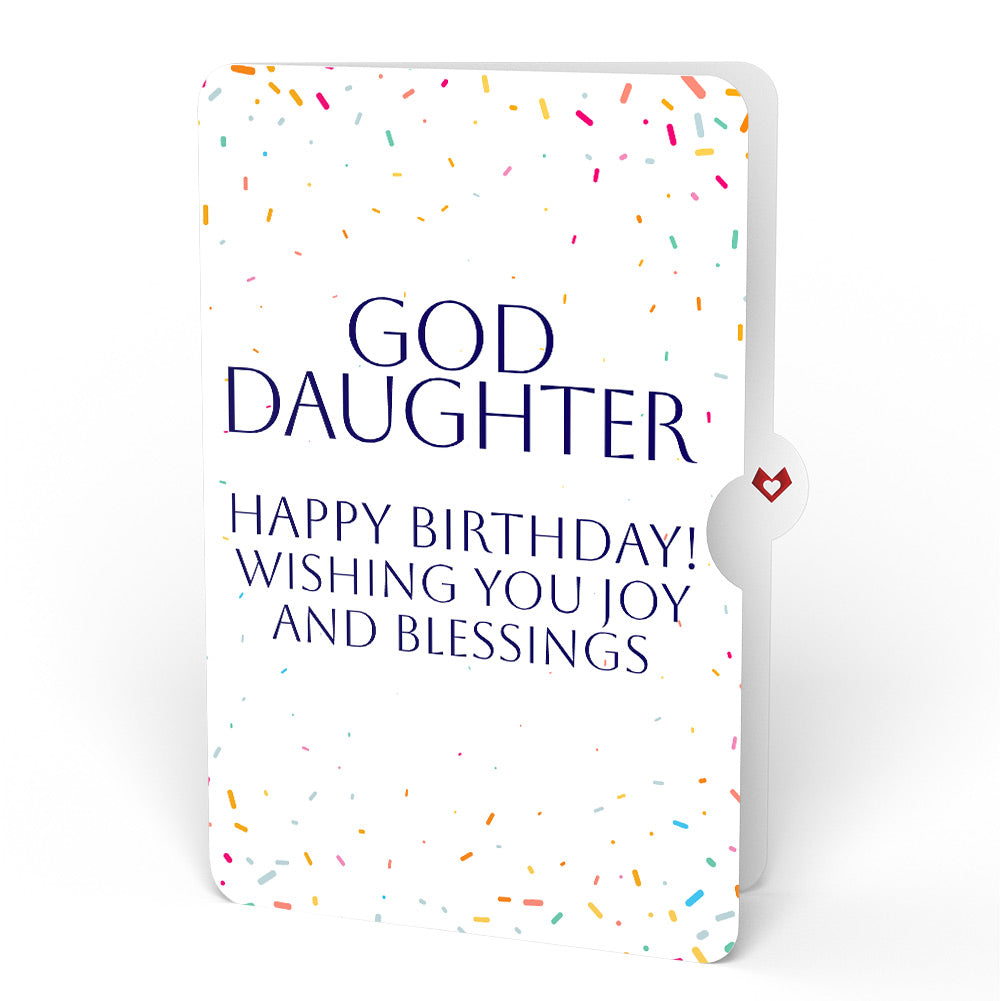 Happy Birthday Balloons Music and Lights Pop-Up Card and Sentiment Set for Goddaughter