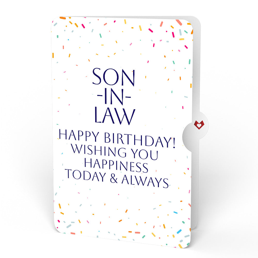 Happy Birthday Balloons Music and Lights Pop-Up Card and Sentiment Set for Son-in-law