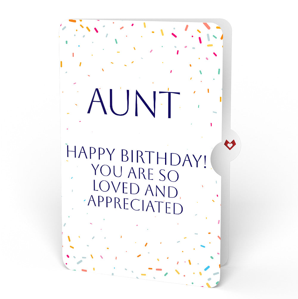 Happy Birthday Balloons Music and Lights Pop-Up Card and Sentiment Set for Aunt