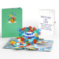 Happy Birthday Balloons Music and Lights Pop-Up Card and Sentiment Set for Brother-In Law