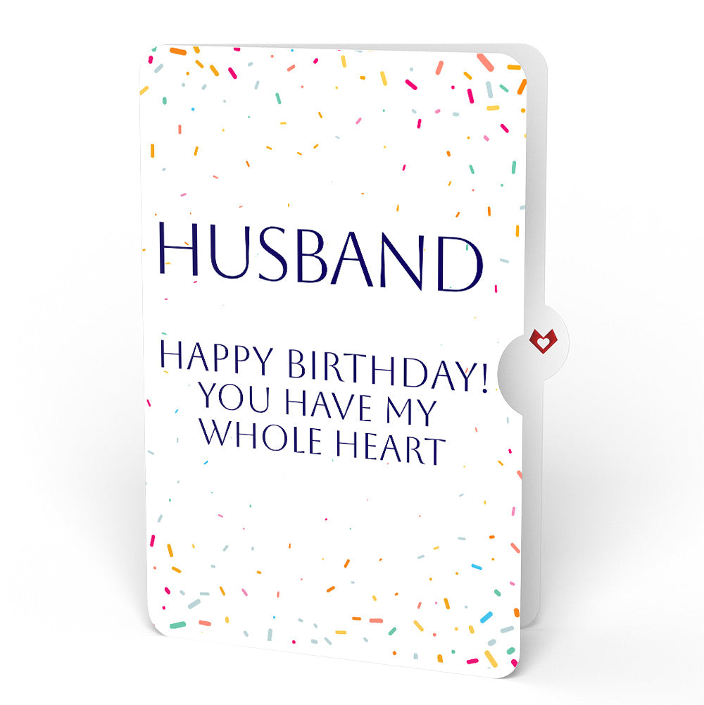 Happy Birthday Balloons Music and Lights Pop-Up Card and Sentiment Set for Husband