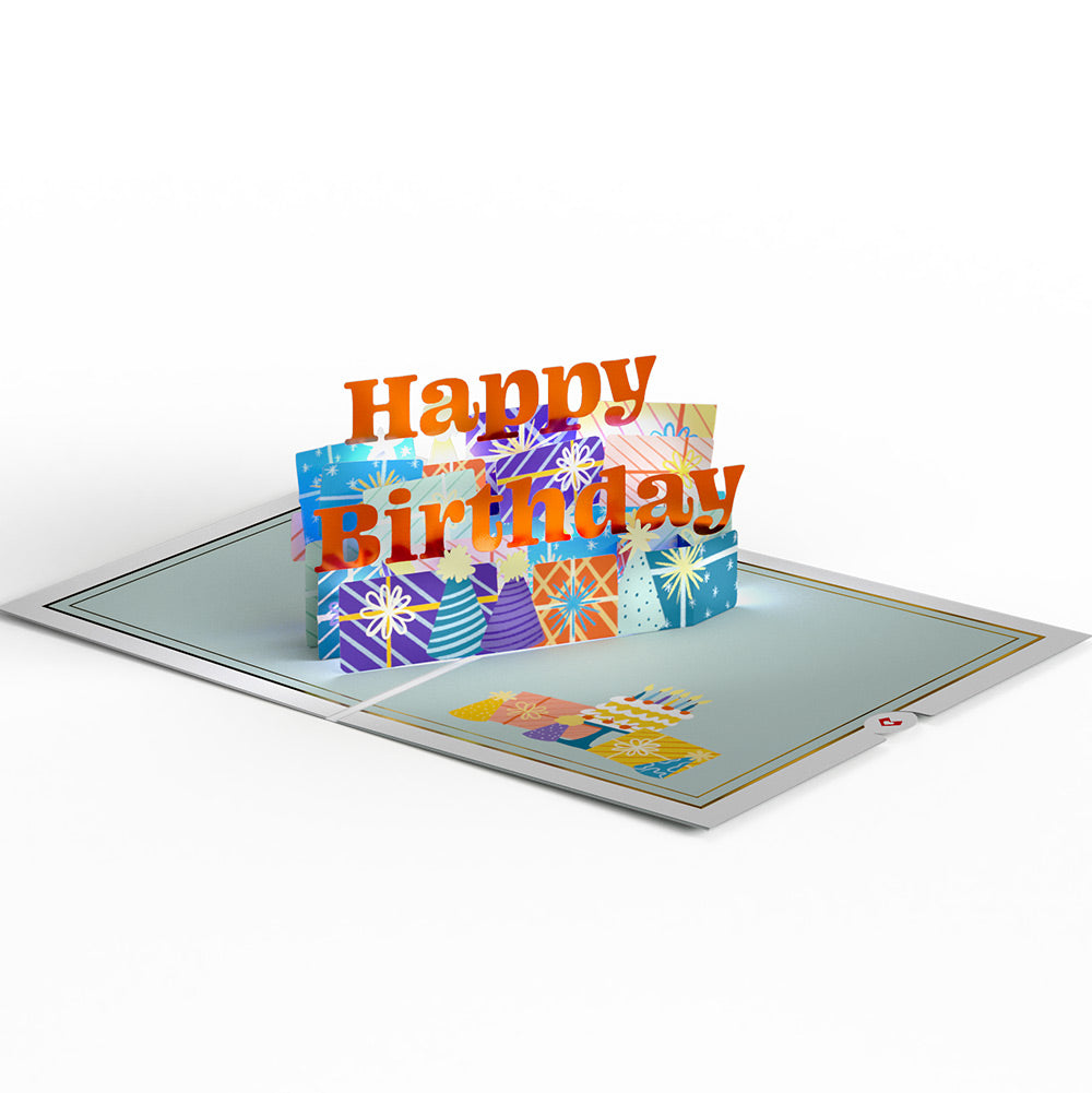Wishing You a Happy 3rd Birthday Music and Lights Pop-Up Card and Party Hat Sentiment Set