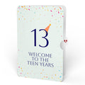 Wishing You a Happy 13th Birthday Music and Lights Pop-Up Card and Party Hat Sentiment Set