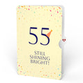 Wishing You a Happy 55th Birthday Music and Lights Pop-Up Card and Party Hat Sentiment Set