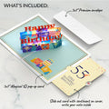 Wishing You a Happy 55th Birthday Music and Lights Pop-Up Card and Party Hat Sentiment Set