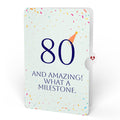 Wishing You a Happy 80th Birthday Music and Lights Pop-Up Card and Party Hat Sentiment Set