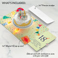 Happy 18th Birthday Confetti Cake Music and Lights Pop-Up Card and Party Hat Sentiment Set