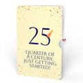 Happy 25th Birthday Confetti Cake Music and Lights Pop-Up Card and Party Hat Sentiment Set