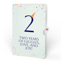 Happy 2nd Birthday Balloons Music and Lights Pop-Up Card and Party Hat Sentiment Set