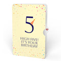 Happy 5th Birthday Balloons Music and Lights Pop-Up Card and Party Hat Sentiment Set