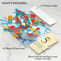 Happy 5th Birthday Balloons Music and Lights Pop-Up Card and Party Hat Sentiment Set
