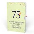 Happy 75th Birthday Balloons Music and Lights Pop-Up Card and Party Hat Sentiment Set