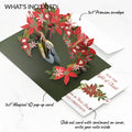 A Child Is Born Christmas Pop-Up Card and Poinsettia Light of Christ Sentiment Set