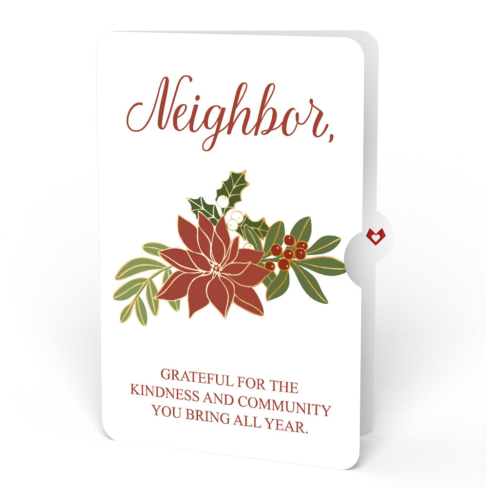 A Child Is Born Christmas Pop-Up Card and Poinsettia Sentiment Set for Neighbor