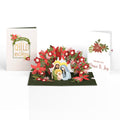 A Child Is Born Christmas Pop-Up Card and Poinsettia Peace & Joy Sentiment Set