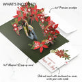 A Child Is Born Christmas Pop-Up Card and Poinsettia Peace & Joy Sentiment Set