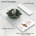 Winter Greens Christmas Candle Pop-Up Card and Poinsettia Birthday Sentiment Set