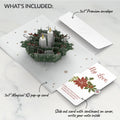 Winter Greens Christmas Candle Pop-Up Card and Poinsettia Love Sentiment Set for Partner