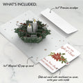 Winter Greens Christmas Candle Pop-Up Card and Poinsettia Light of Christ Sentiment Set