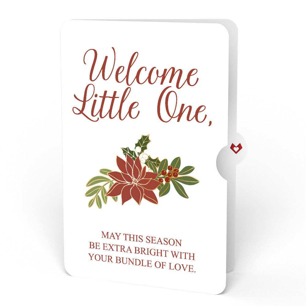 Winter Greens Christmas Candle Pop-Up Card and Sentiment Set for Baby