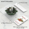Winter Greens Christmas Candle Pop-Up Card and Poinsettia Sentiment Set for Neighbor