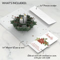 Winter Greens Christmas Candle Pop-Up Card and Poinsettia Blooming Love Sentiment Set for Family