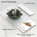 Winter Greens Christmas Candle Pop-Up Card and Poinsettia Peace & Joy Sentiment Set